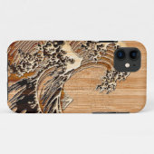 Die große Hokusai Wellen-Bambuseinlegearbeit-Art Case-Mate iPhone Hülle (Rückseite (Horizontal))