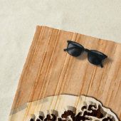 Die große Hokusai Wellen-hölzerne Strandtuch (Beispiel)