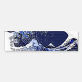 Die große Hokusai Wellen-Kohlenstoff-Faser-Art Autoaufkleber (Vorne)