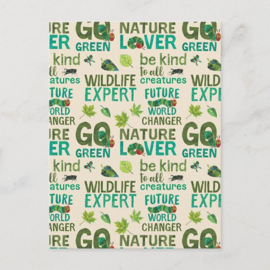 Die große Hungersnot der Raupe in der Zukunft Postkarte (Vorderseite)