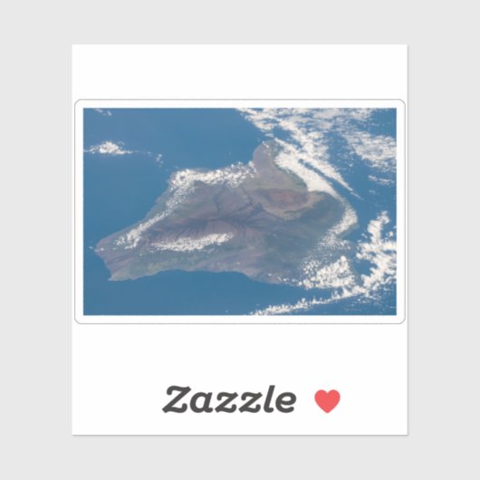 Die große Insel Hawaii und ihre Berge Aufkleber (Blatt)