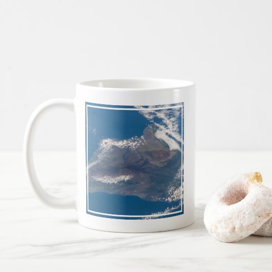 Die große Insel Hawaii und ihre Berge Kaffeetasse (Mit Donut)