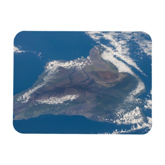 Die große Insel Hawaii und ihre Berge Magnet (Horizontal)
