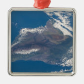 Die große Insel Hawaii und ihre Berge Ornament Aus Metall (Vorne)