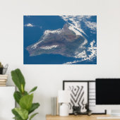 Die große Insel Hawaii und ihre Berge Poster (Heimbüro)