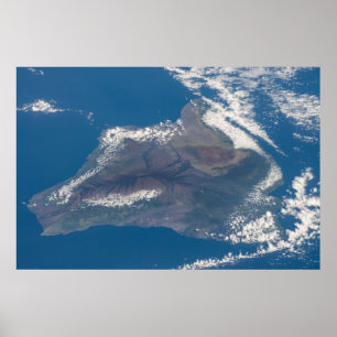 Die große Insel Hawaii und ihre Berge Poster