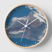 Die große Insel Hawaii und ihre Berge Uhr (Vorderseite)