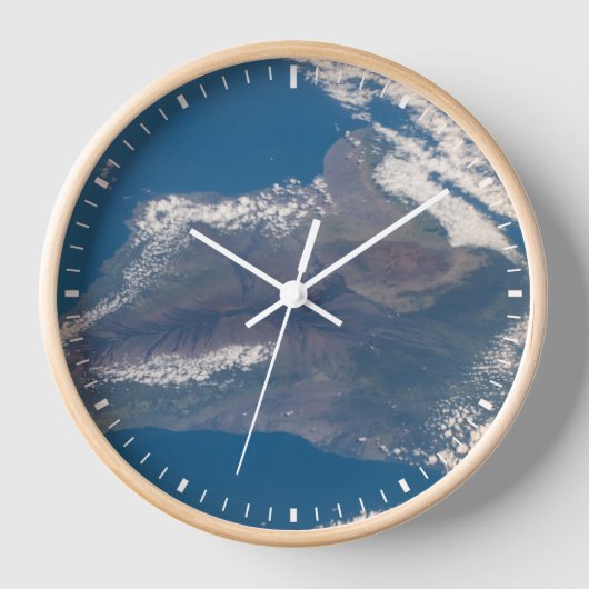 Die große Insel Hawaii und ihre Berge Uhr (Vorderseite)