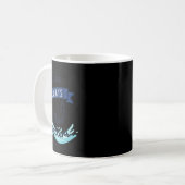 Die Größe ist immer das Fanggerät. Aufkleber Kaffeetasse (Vorderseite Links)