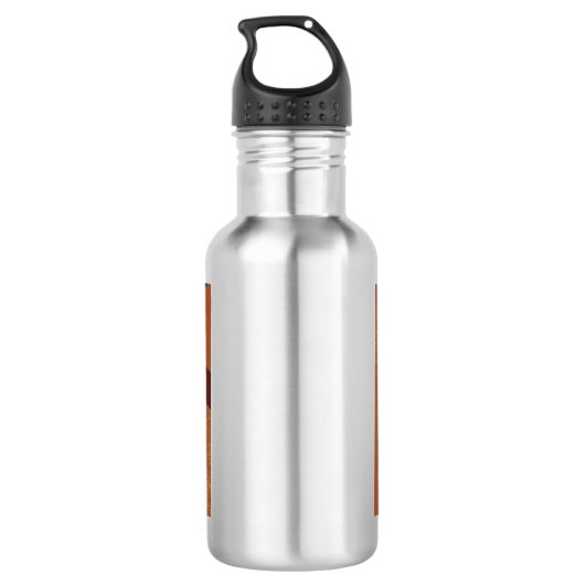 Die Größe ist in der Wasserflasche über dem Boden (Rückseite)