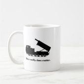 Die Größe ist wirklich mlrs Aufkleber Kaffeetasse (Links)