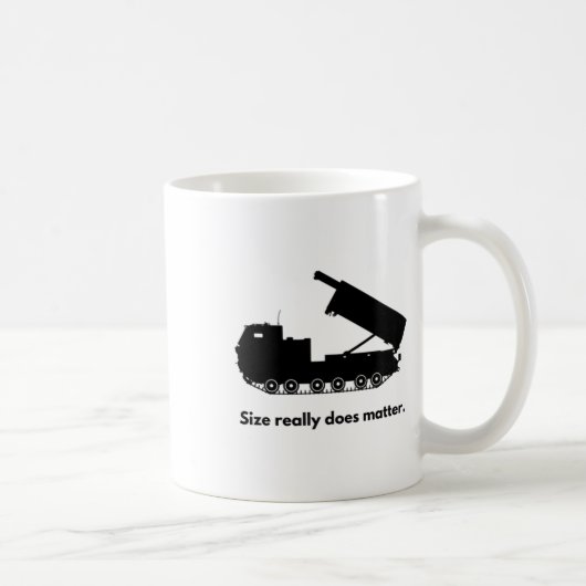 Die Größe ist wirklich mlrs Aufkleber Kaffeetasse (Rechts)