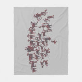 Die große Jagd auf Petroglyph Fleecedecke (Vorderseite)