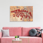 Die große Jagd auf Petroglyph Leinwanddruck (Insitu (Wohnzimmer))