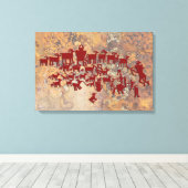 Die große Jagd auf Petroglyph Leinwanddruck (Insitu (Holzboden))