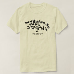 Die große Jagd-Petroglyphe-Platte T-Shirt