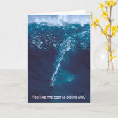 Die große Kahuna - ein Geburtstag eines Surfers Karte (Gelbe Blume)