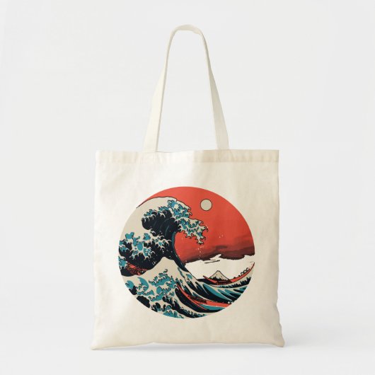Die große Kanagawa-Retro-Welle Tragetasche (Vorne)