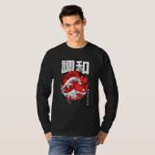 Die große Koi vor Kanagawa Fisch Große Welle T-Shirt (Vorne ganz)