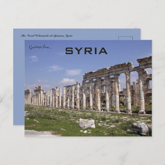 Die Große Kolonnade in Apamea Syrien Postkarte (Vorne/Hinten)