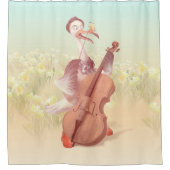 Die große Künstlerin im Frühling Duschvorhang (Vorderseite)