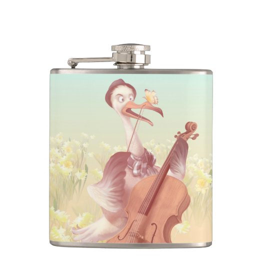 Die große Künstlerin im Frühling Flachmann (Vorderseite)