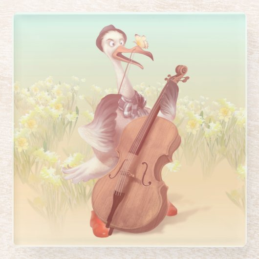 Die große Künstlerin im Frühling Glasuntersetzer (Vorderseite)