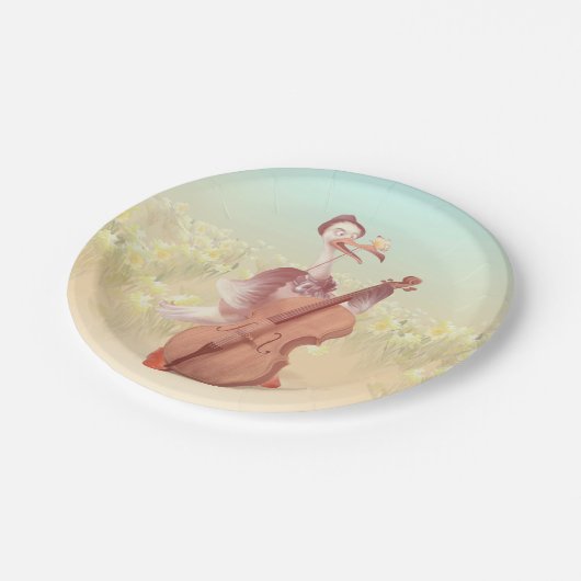 Die große Künstlerin im Frühling Pappteller (Schrägansicht)