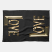 Die große Liebe ist das goldene Wort. Geschirrtuch (Horizontal)