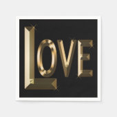 Die große Liebe ist das goldene Wort. Serviette (Vorderseite)