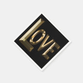 Die große Liebe ist das goldene Wort. Serviette (Ecke)