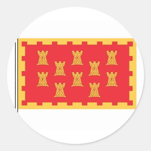 Die große mancunianische Flagge Runder Aufkleber (Vorderseite)