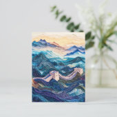 Die große Mauer der China in der Morgendämmerung ü Postkarte (Stehend Vorderseite)