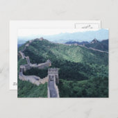 Die große Mauer der China in der Nähe von Peking Postkarte (Vorne/Hinten)