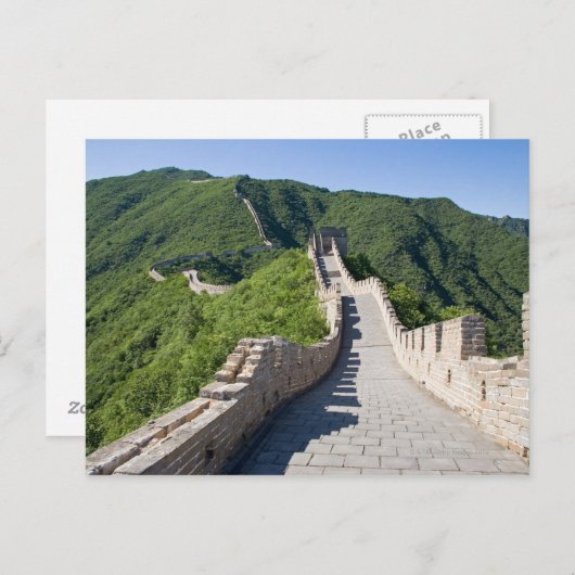 Die große Mauer der China in Peking, China Postkarte (Vorne/Hinten)