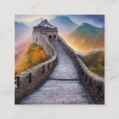 Die Große Mauer der China ist eine der ikonischste Quadratische Visitenkarte (Vorderseite)