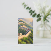 Die Große Mauer der China ist eine der ikonischste Telefonnummerkarte (Stehend Vorderseite)