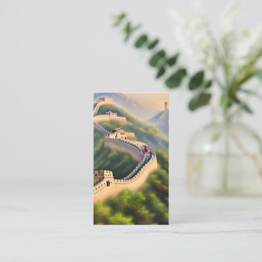 Die Große Mauer der China ist eine der ikonischste Telefonnummerkarte (Stehend Vorderseite)