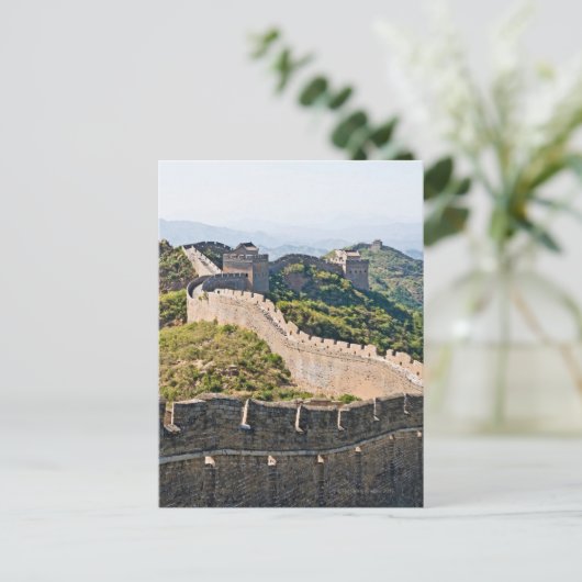Die große Mauer der China Postkarte (Stehend Vorderseite)