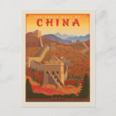 Die große Mauer der China Postkarte (Vorderseite)