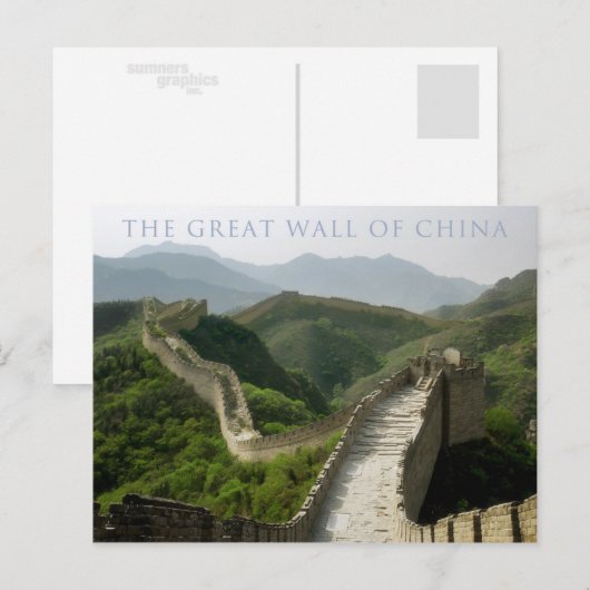 die große Mauer der China Postkarte (Vorne/Hinten)