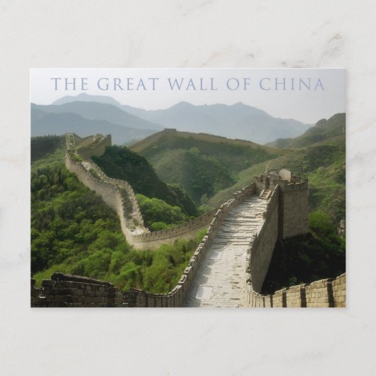 die große Mauer der China Postkarte (Vorderseite)