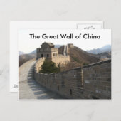 Die große Mauer der China Postkarte (Vorne/Hinten)