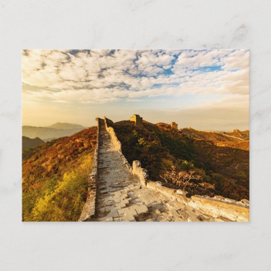 Die große Mauer der China Postkarte (Vorderseite)