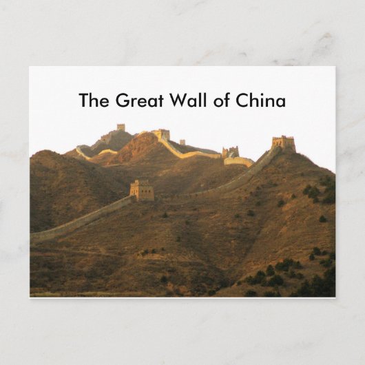 Die große Mauer der China Postkarte (Vorderseite)
