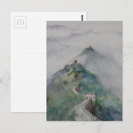 Die große Mauer der China Postkarte (Vorne/Hinten)
