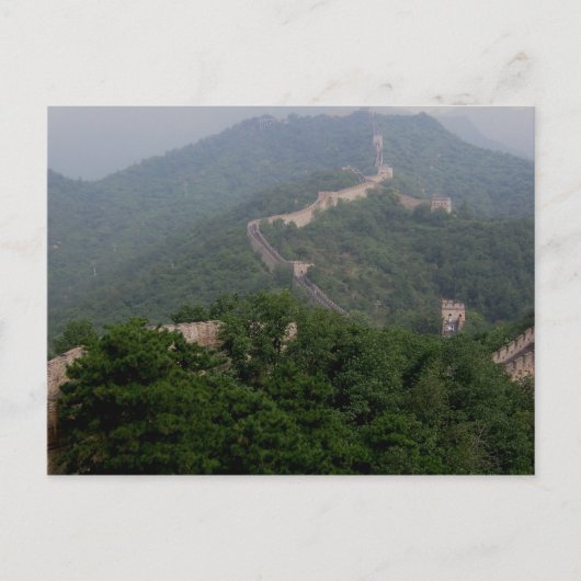 Die große Mauer der China Postkarte (Vorderseite)