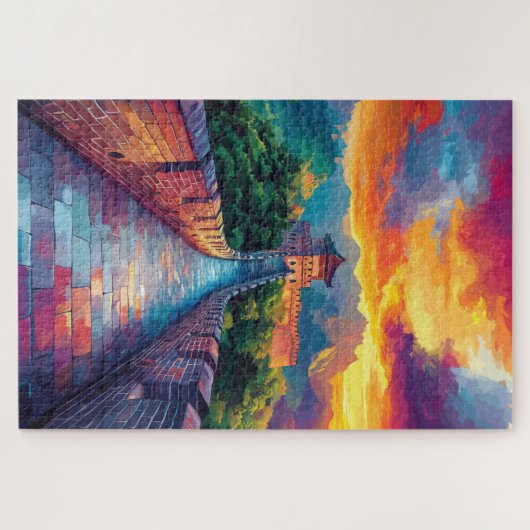 Die große Mauer der China. Puzzle (Horizontal)