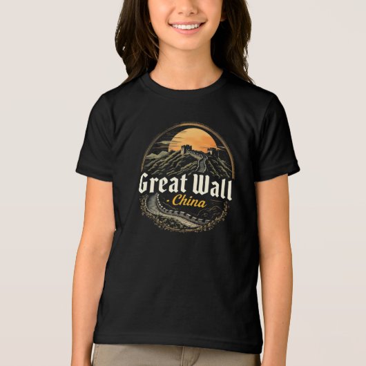 Die große Mauer der China Tri-Blend Shirt (Vorderseite)