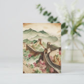 Die große Mauer der China Vintag Postkarte (Stehend Vorderseite)